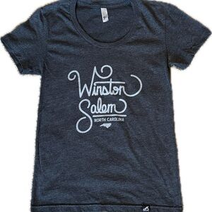 Winston Salem Graphic Tee Women's Medium Gray North Carolina NWOT